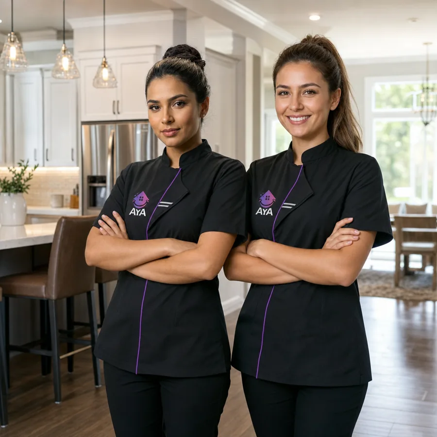AYA Cleaning Solutions professional team in uniform